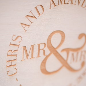 Mr. & Mrs. Three Compartment Anniversary Wine Box image 4