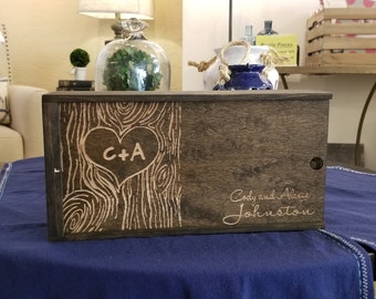 Rustic Tree Double Wine Box