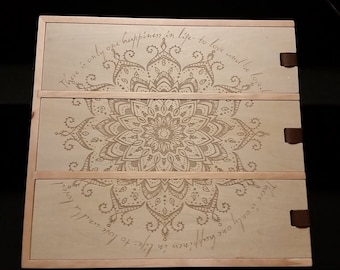 Custom Engraved Premium Three Wine Box
