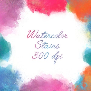 5 Watercolor stains, watercolor splash png, watercolor graphics, banners, watercolor banners, watercolor labels, colorful label, brushstroke