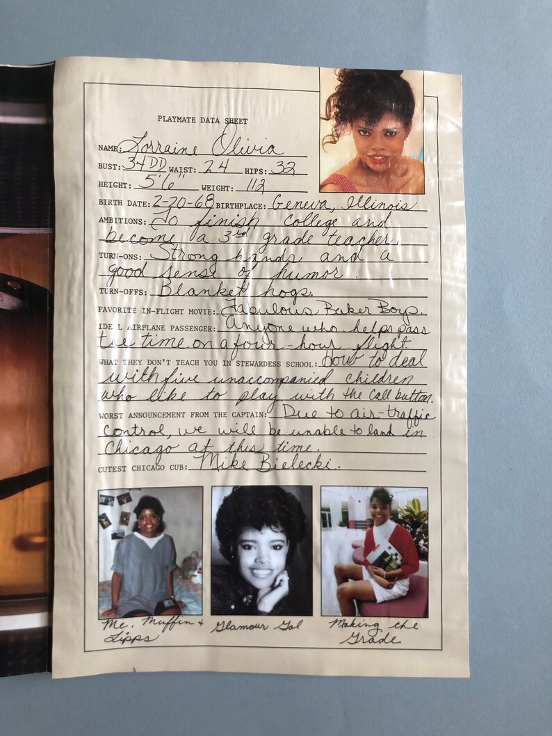 MATURE CONTENT November 1990 Playboy Magazine Lorraine | Etsy