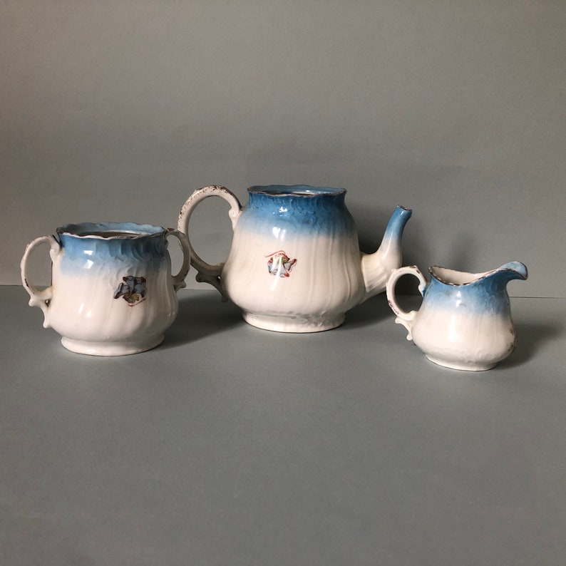 Vintage 3 Piece Tea Set from Victoria Carlsbad Austria Etsy