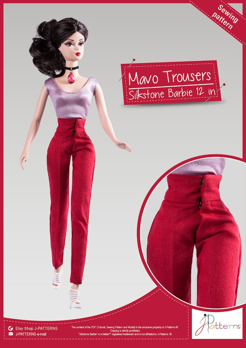 Tenue Barbie Vintage Pantalon Pattes D'animaux - Pour Poupée, Occasion