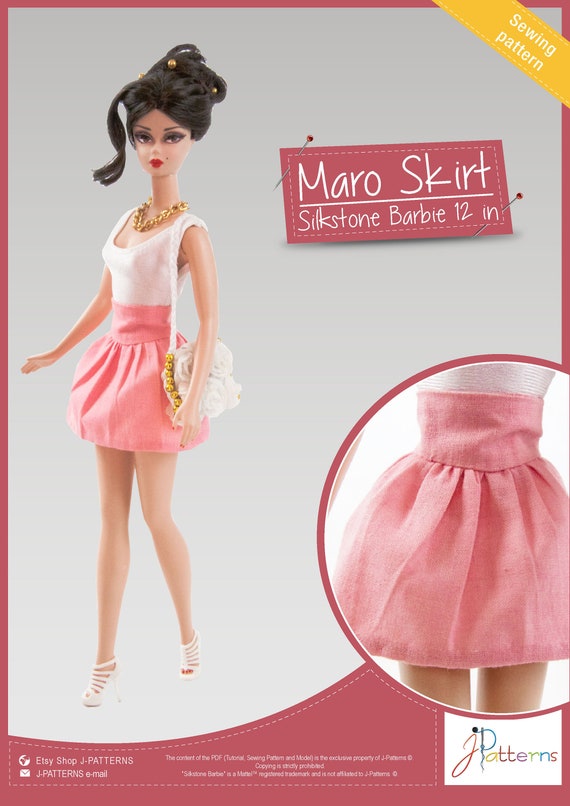 Classic Suit Clothes Sewing Pattern for Silkstone Barbie Dolls