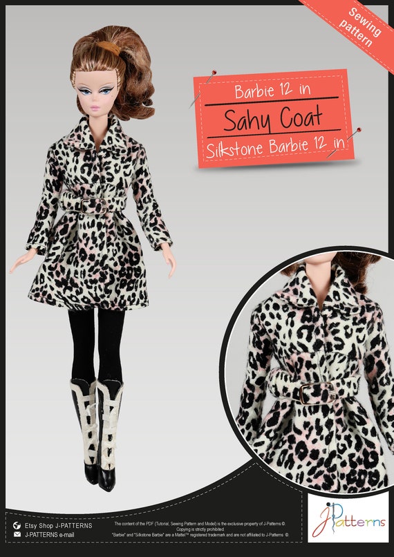 Going Shopping Doll Clothes Sewing Pattern for Silkstone Barbie