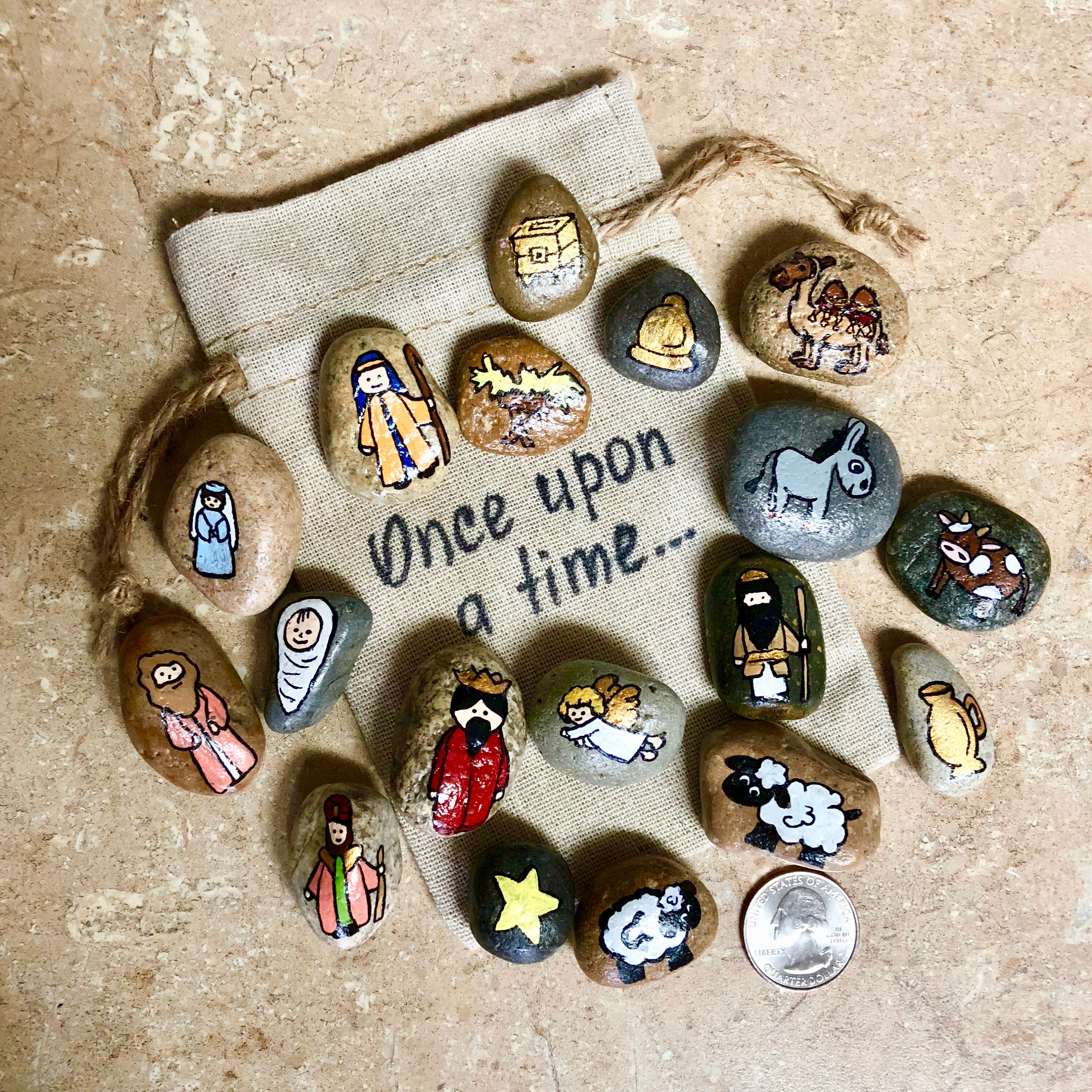Nativity Rock Set mini rocks Etsy