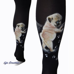 Leggings de fregonas, patas de fregonas, leggings de patas de perros, leggings lindos para perros
