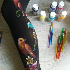 Bird Leggings, Bird Women&#39;s Tights, Colorful Birds, Nature Leggings