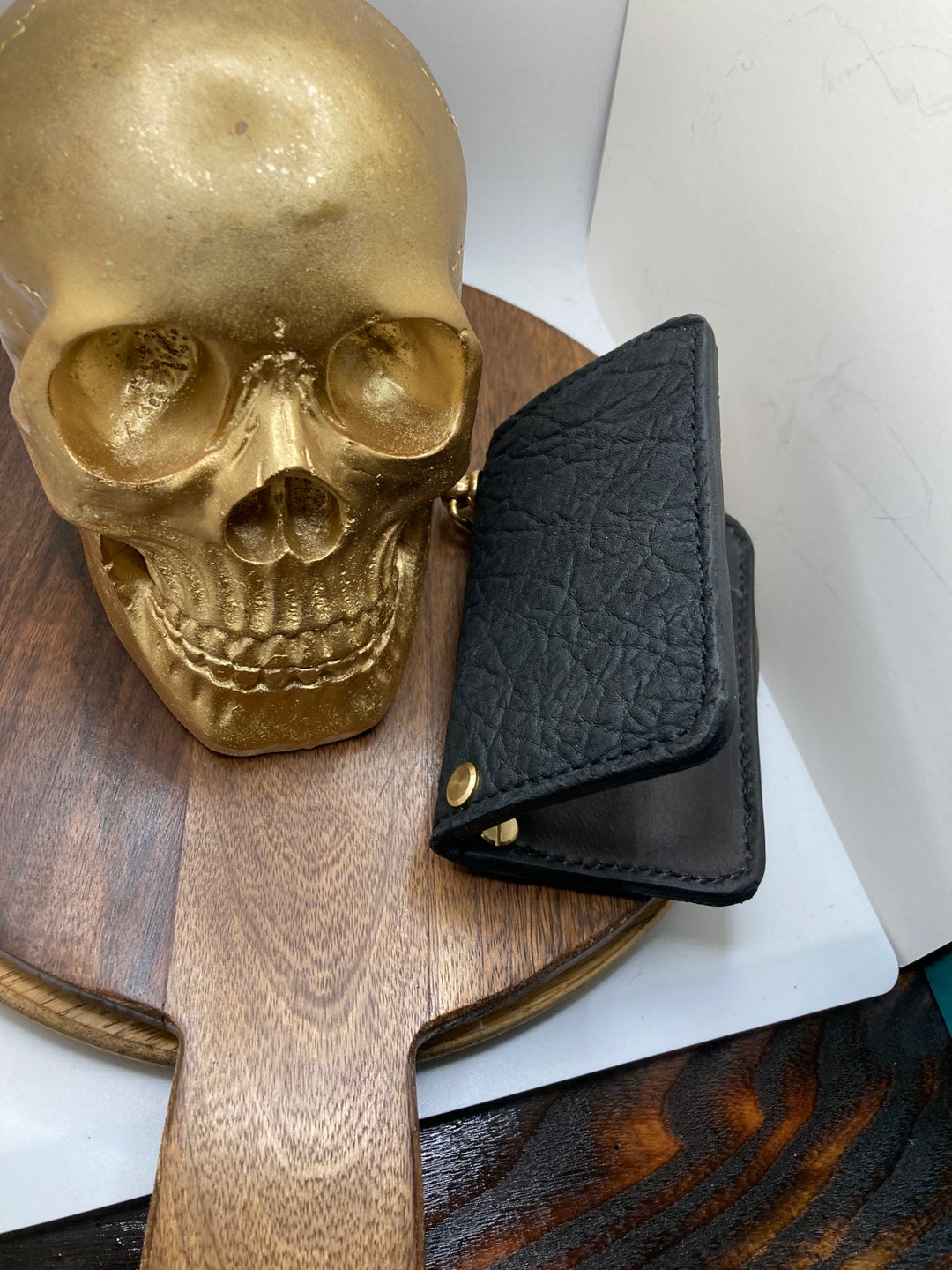 Medium Size Wallet Black Elephant Etsy