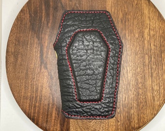 Exotic get back casket wallet. 7 oz steel casket insert