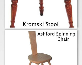 Kromski & Ashford Spinning Stool Chair You Choose Finish IN STOCK for SUPERFAST Shipping!