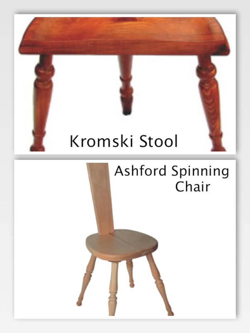 Kromski & Ashford Spinning Stool Chair You Choose Finish IN Etsy