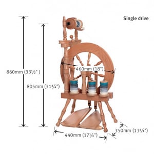 50 Dollar Coupon Ashford Traveler Spinning Wheel In Stock Double Treadle, Single or Double Drive FAST FREE SHIPPING image 2