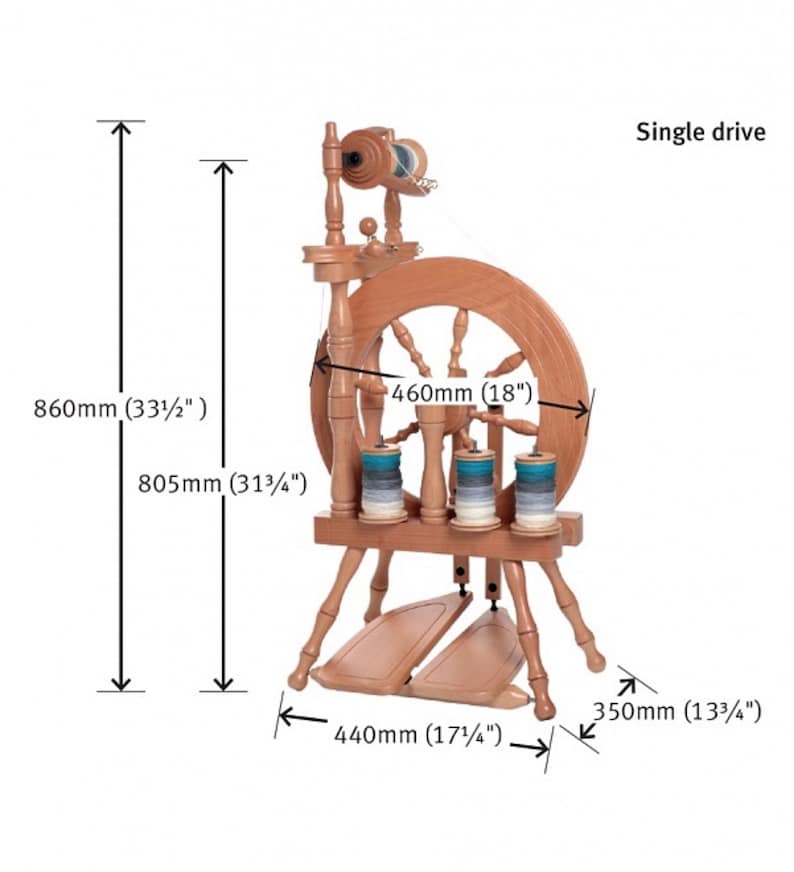 50 Dollar Coupon Ashford Traveler Spinning Wheel In Stock Double Treadle, Single or Double Drive FAST FREE SHIPPING image 2