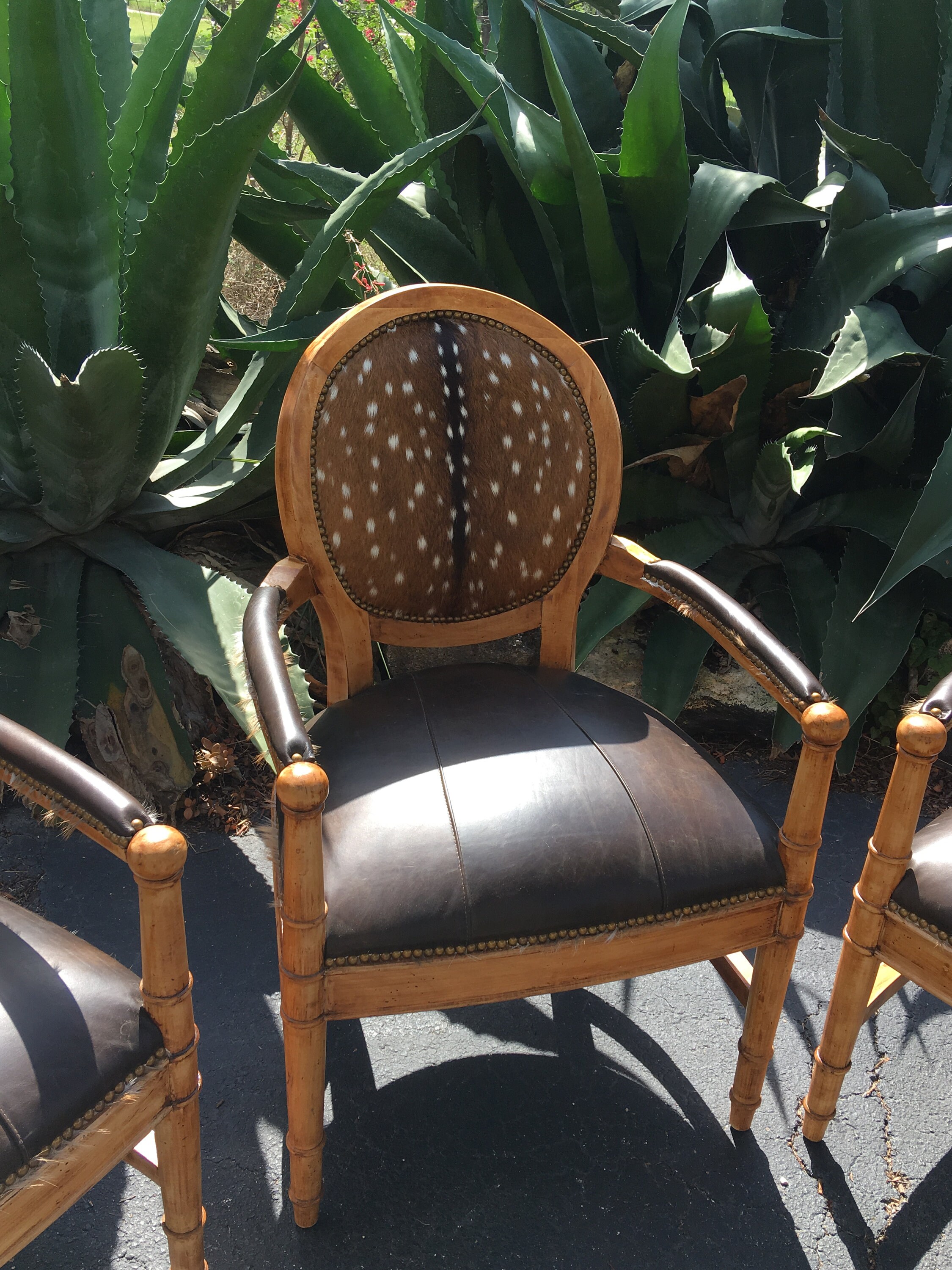 Axis Deer Hide and Leather Chairs Accent Chair Axis Deer Etsy