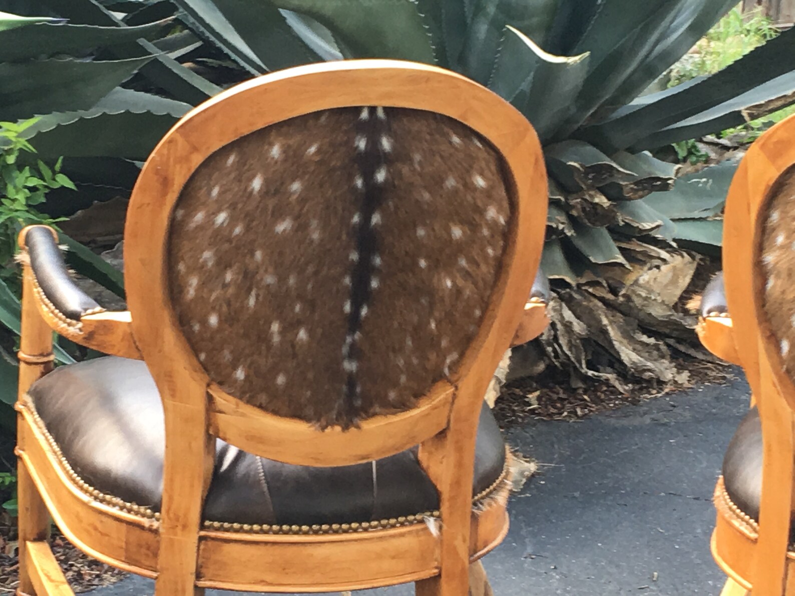 4 Axis Deer Hide and Leather Chairs Accent Chair Office Etsy