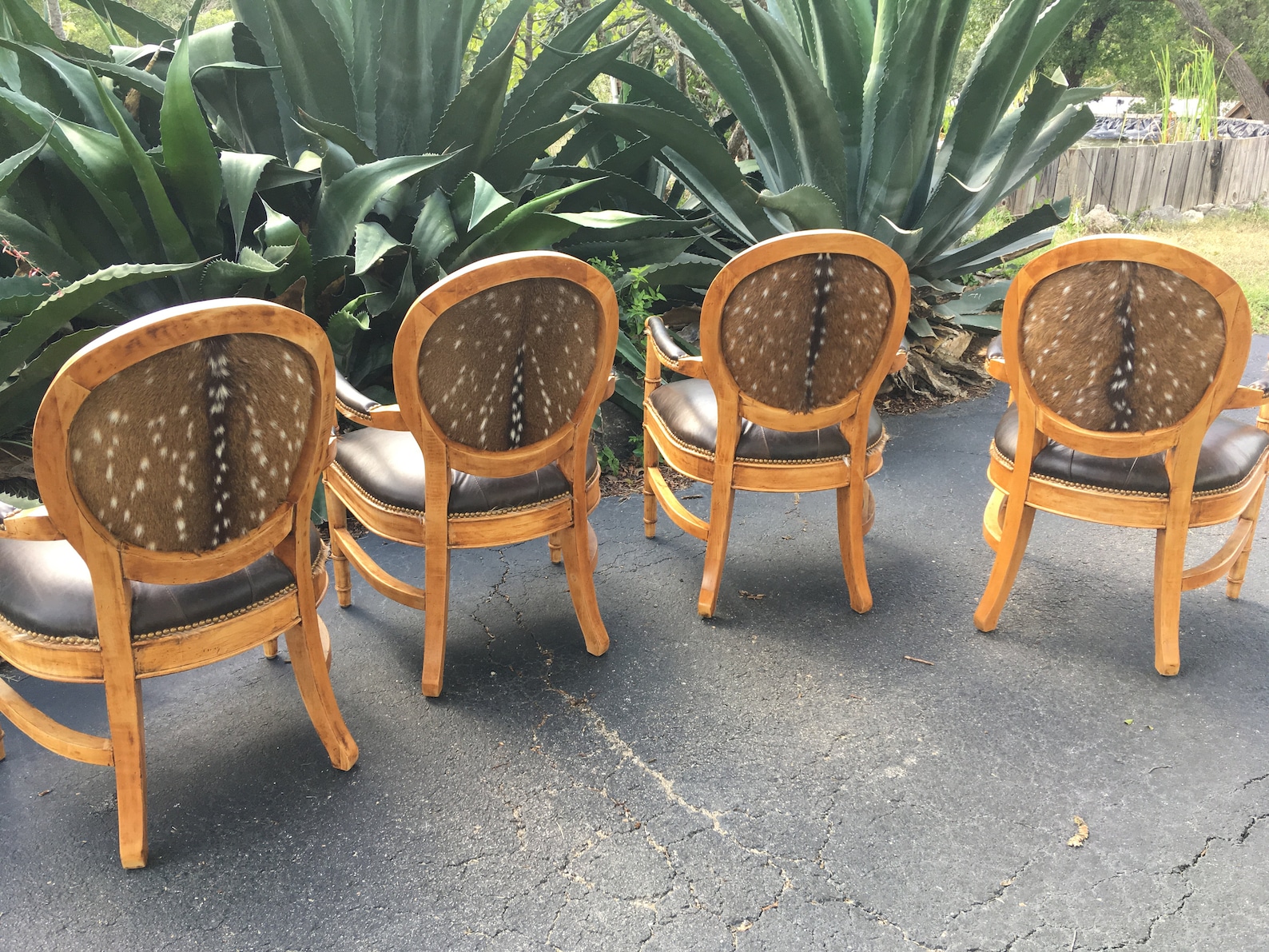 4 Axis Deer Hide and Leather Chairs Accent Chair Office Etsy