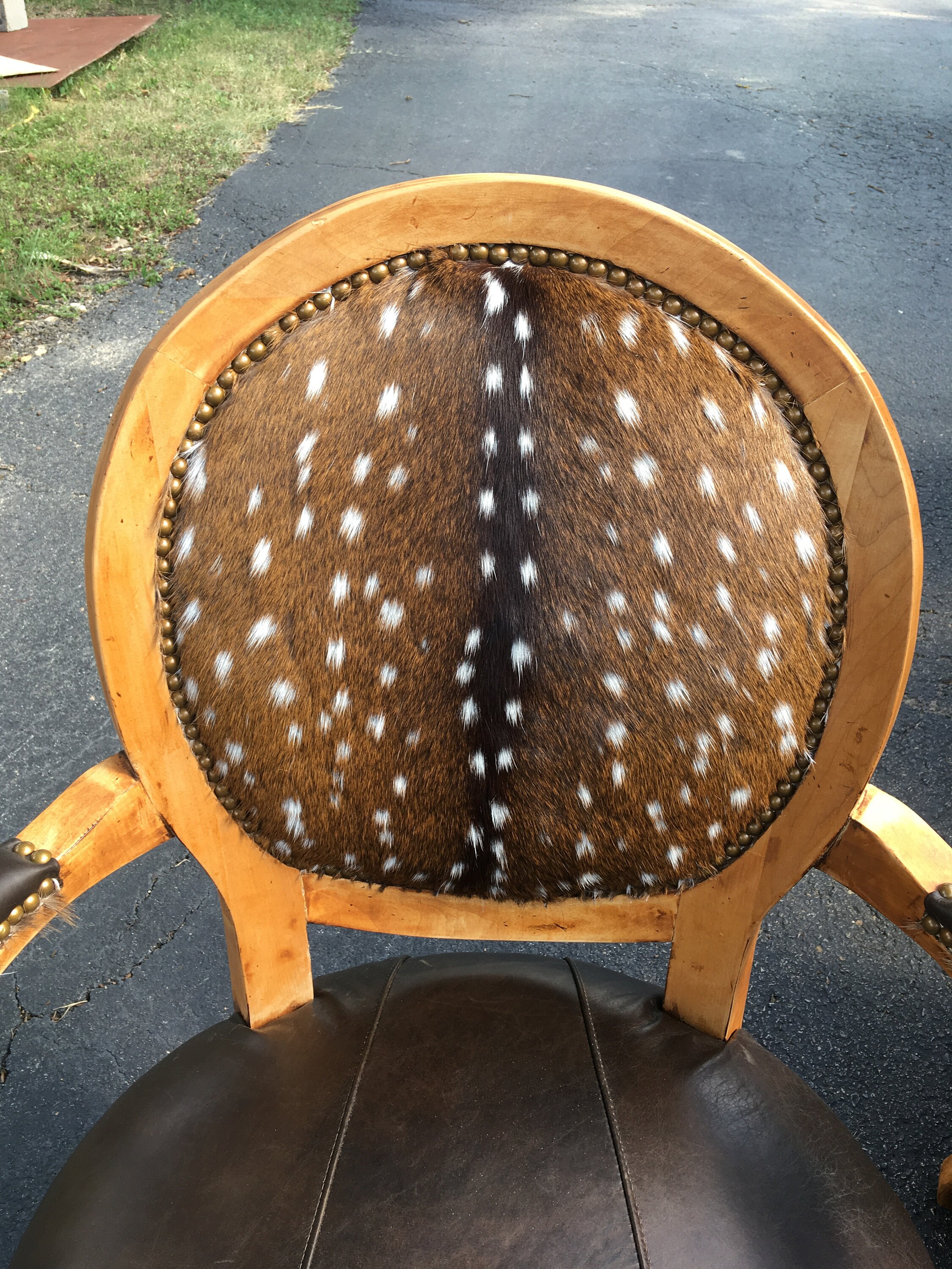 Axis Deer Hide and Leather Chairs Accent Chair Axis Deer Etsy