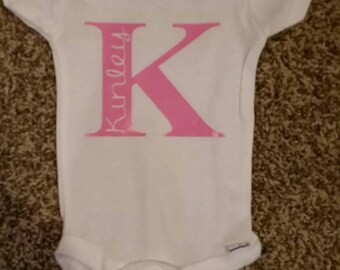 Girl onesy initial
