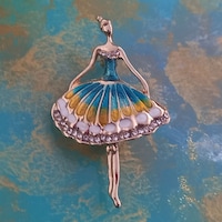 BALLERINA Ballet BUTTON PINBACK Pin Badge Large 2 1/4