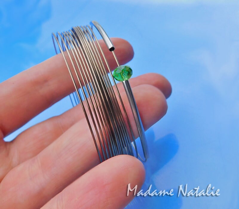 Stainless Steel Memory Wire Bracelet Wire Loops Small 50mm Etsy
