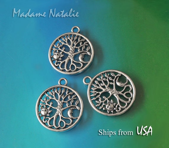 Sun Charm//Pendant Tibetan Antique Silver 19 x 23mm 30 Charms Accessory Crafts