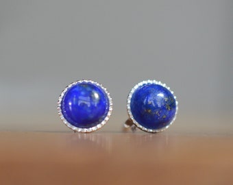 Lapis Lazuli Earrings | Something Blue Gift | Lapis Lazuli Studs | Gemstone Earrings | Bridesmaid Gift | September Birthday | Small Studs