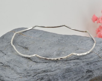 Hammered Silver Bangles, Solid Silver Bangles, Skinny Bangles, Stackable Bangle Bracelet, Textured Bangles, Silver Bracelet, Hammered Silver