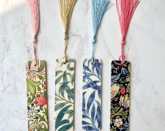 William Morris Book Mark, Valentines Gift, Book Lover, Wooden Book Marks, William Morris Gifts, thank you Teacher Gift, willow Boughs gift