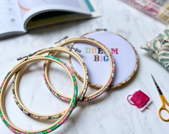 Liberty Decorative Embroidery Hoop, Embroidery Round Frame, Gift for embroidery lover. Liberty non slip embroidery hoop