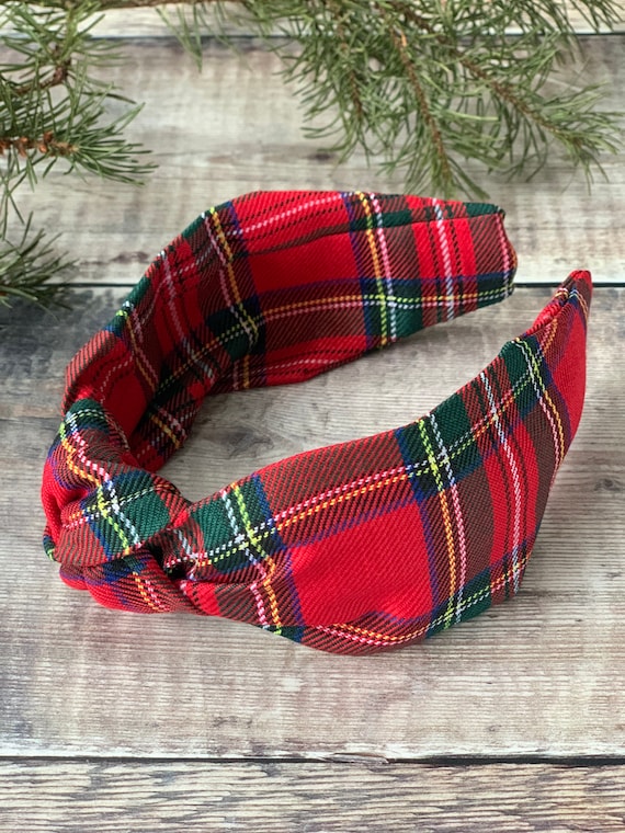 Tartan Alice Band, Top Knot hair band, Statement Hair Accessory, Tartan Accessory, Royal Stewart Tartan, Scottish Accessory