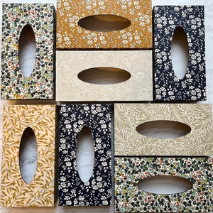 Liberty London Tissue Box Cover, Structured Tissue Box Holder, Bright ...