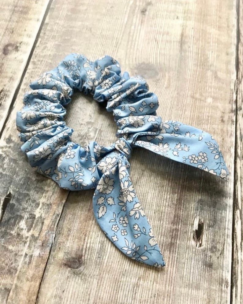 floral hair accessory Floral scrunchie Liberty Capel Liberty Print Srunchie mustard scrunchie Liberty Srunchie,