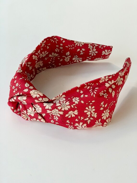 Red Hairband, Alice Band, Top Knot hair band, Turban Alice Band, Liberty Capel, Floral Alice Band, Lockdown Gift, Liberty Capel
