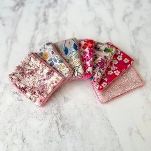 Liberty Re usable cotton face wipes, new Mum Postpartum gift, Liberty make up rounds, Eco self care Christmas gift for her,Liberty washcloth image 5