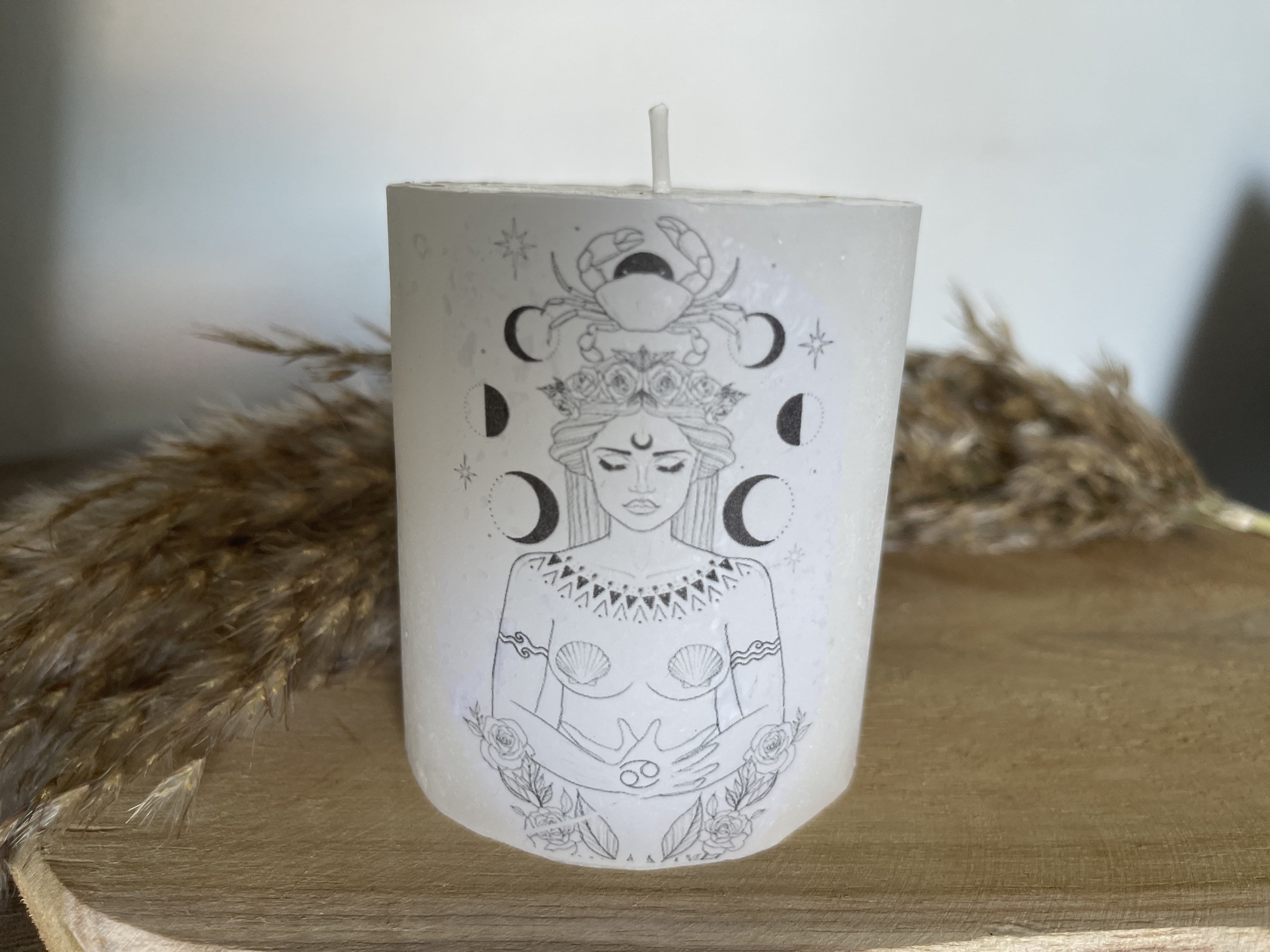 Cancer Zodiac Candles | Cancer Horoscope Astrology Aesthetic Desk Decor|