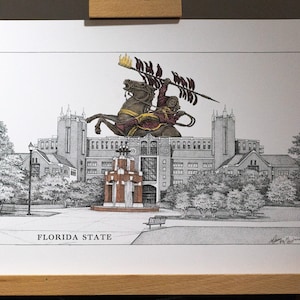 Florida State - Football Stadium 11"x17" pen and ink print