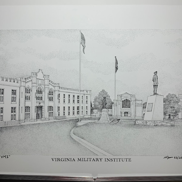 Virginia Military Institute 11x14 pen & ink print