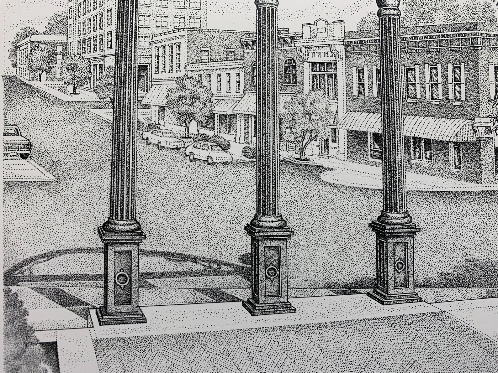 Georgia 11x14 Pen & Ink Drawing of the Arch - Etsy