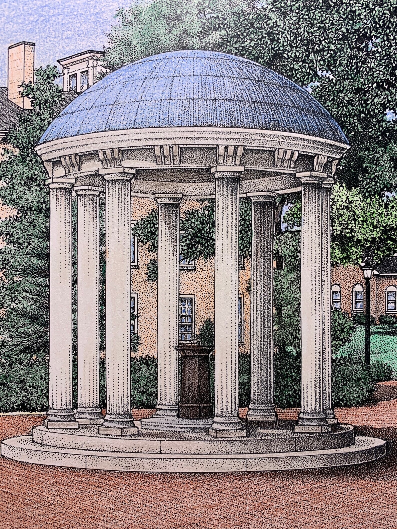 CHAPEL HILL OLD WELL - Irina Ushakova - Paintings & Prints, Landscapes