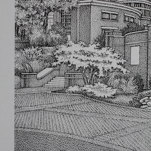 UNC Charlotte Miner Statue 11x14 pen and ink image 6