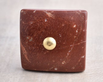 Handcrafted Agate Gemstone Cabinet Knob: Luxury Furniture Hardware