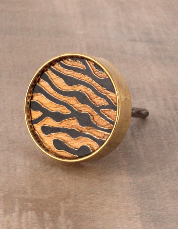 Tiger Cheetah Giraffe Zebra Print Round Cabinet Knobs Sold In Etsy