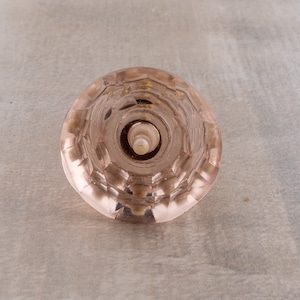 Vintage Light Pink Glass Crystal Cabinet Knob: Home Decor