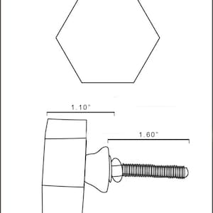 Mother of Pearl Hexagonal Shape Cabinet Knob Big image 2