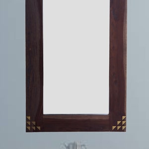 Wooden Portrait Mirror, Medium Mirror, Handmade Mirror, Rustic Mirror, Wall Hanging Mirror, Home Decor Mirror, Farmhouse Bathroom Mirror