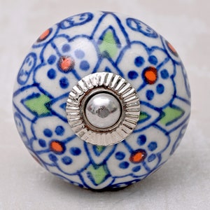 Handmade Multicolor Ceramic Knob: Kitchen Cabinet Drawer Pull