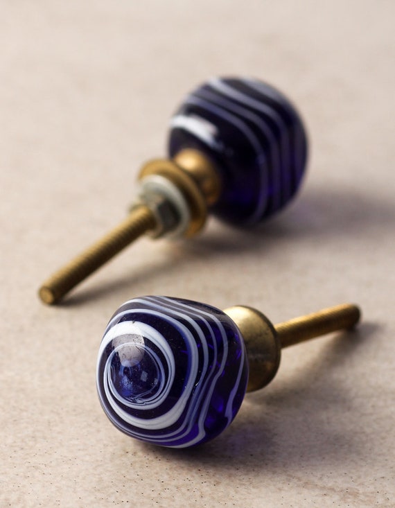 blue glass dresser knobs Aqua Blue Bubbles Glass Knob