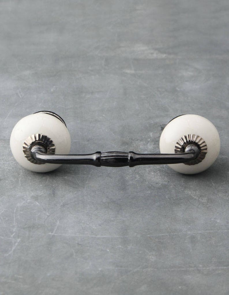 Antique silver Ceramic Cabinet Handle Pull (Sold in Sets)