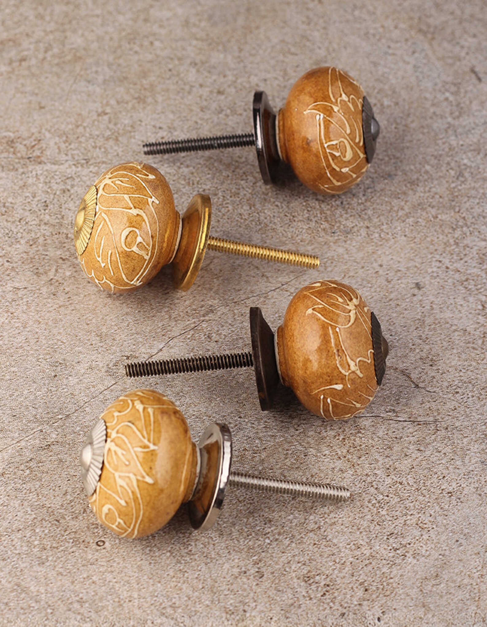 Light Brown Ceramic Knobs Furniture Door Ceramic Etsy